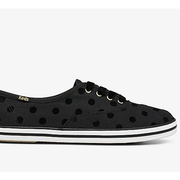 🌼 NWT Keds Kate Spade black dotted sneakers - Picture 1 of 7